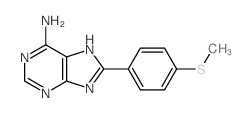 8-(4-methylsulfanylphenyl)-7H-purin-6-amine结构式