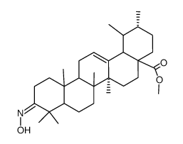 3-hydroxyimino-urs-12-en-28-oic acid methyl ester结构式