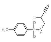 N-(2-chloro-2-cyano-ethyl)-4-methyl-benzenesulfonamide结构式