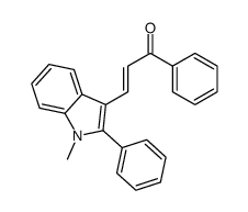 3-(1-methyl-2-phenylindol-3-yl)-1-phenylprop-2-en-1-one结构式