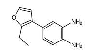 4-(2-ethylfuran-3-yl)benzene-1,2-diamine结构式