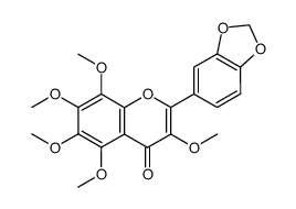 3,5,6,7,8-Pentamethoxy-3',4'-methylenedioxyflavone结构式