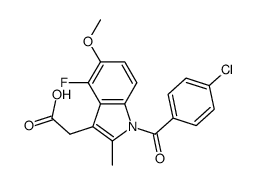 [1-(4-chlorobenzoyl)-4-fluoro-5-methoxy-2-methyl-1H-indol-3-yl]acetic acid结构式