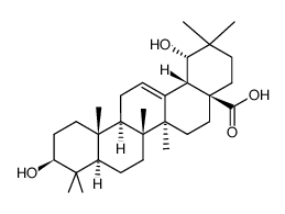 3β,19α-Dihydroxy-5α-oleana-12-ene-28-oic acid structure