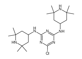 2-Chloro-4,6-bis-[(2,2,6,6-tetramethylpiperidin-4-yl)-amino]-1,3,5-triazine Structure