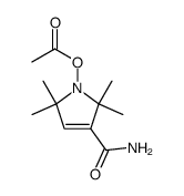 1-N-acetoxy-3-carbamoyl-2,2,5,5-tetramethylpyrrolidine结构式