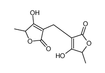 3-hydroxy-4-[(3-hydroxy-2-methyl-5-oxo-2H-furan-4-yl)methyl]-2-methyl-2H-furan-5-one结构式