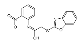 2-(1,3-benzoxazol-2-ylsulfanyl)-N-(2-nitrophenyl)acetamide Structure