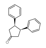 (3S,4R)-3,4-diphenylcyclopentan-1-one结构式