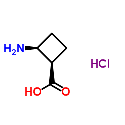cis-2-aminocyclobutane-1-carboxylic acid hydrochloride Structure