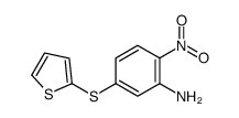 2-nitro-5-thiophen-2-ylsulfanylaniline结构式