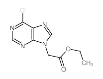 ethyl 2-(6-chloropurin-9-yl)acetate结构式