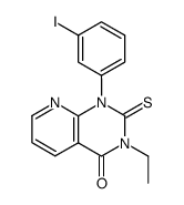 3-ethyl-1-(3-iodo-phenyl)-2-thioxo-2,3-dihydro-1H-pyrido[2,3-d]pyrimidin-4-one结构式