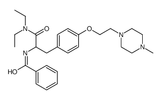 N-[1-(diethylamino)-3-[4-[2-(4-methylpiperazin-1-yl)ethoxy]phenyl]-1-oxopropan-2-yl]benzamide Structure