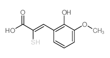 2-Propenoic acid,3-(2-hydroxy-3-methoxyphenyl)-2-mercapto- structure