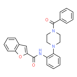 2-Benzofurancarboxamide,N-[2-(4-benzoyl-1-piperazinyl)phenyl]-(9CI) Structure