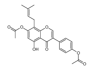 7,4'-diacetoxy-5-hydroxy-8-C-prenylisoflavone Structure