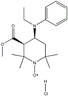 (3S,4S)-4-[(1R)-Phenylethylamino-3-methoxycarbonyl]-2,2,6,6-tetramethylpiperidine-1-oxyl Hydrochloride结构式