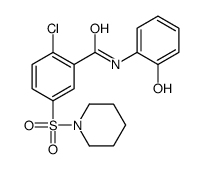 2-chloro-N-(2-hydroxyphenyl)-5-piperidin-1-ylsulfonylbenzamide结构式