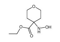 2H-Pyran-4-carboxylicacid,tetrahydro-4-(hydroxyamino)-,ethylester(9CI) Structure