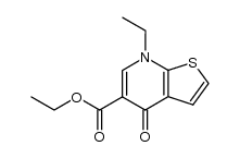 7-ethyl-4-oxo-4,7-dihydro-thieno[2,3-b]pyridine-5-carboxylic acid ethyl ester结构式