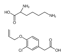 2-(3-chloro-4-prop-2-enoxyphenyl)acetic acid,(2S)-2,6-diaminohexanoic acid Structure