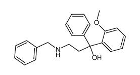 3-Benzylamino-1-(2-methoxy-phenyl)-1-phenyl-propan-1-ol结构式
