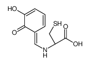 (2R)-2-[(5-hydroxy-6-oxocyclohexa-2,4-dien-1-ylidene)methylamino]-3-sulfanylpropanoic acid结构式