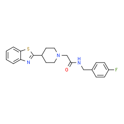 1-Piperidineacetamide,4-(2-benzothiazolyl)-N-[(4-fluorophenyl)methyl]-(9CI) Structure