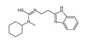 (9CI)-N-[2-(1H-苯并咪唑-2-基)乙基]-N-环己基-N-甲基-硫脲结构式