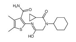 3-Thiophenecarboxamide,2-[[[cyclohexyl(cyclopropylcarbonyl)amino]acetyl]amino]-4,5-dimethyl-(9CI)结构式