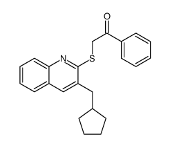 Ethanone, 2-[[3-(cyclopentylmethyl)-2-quinolinyl]thio]-1-phenyl- (9CI)结构式