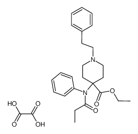 1-(2-phenethyl)-4-[phenyl(propionyl)amino]piperidine-4-carboxylic acid ethyl ester oxalate Structure