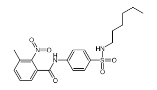 N-[4-(hexylsulfamoyl)phenyl]-3-methyl-2-nitrobenzamide结构式