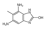 4,6-diamino-5-methyl-1,3-dihydrobenzimidazol-2-one结构式