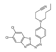 3-[Butyl[4-[(5,6-dichlorobenzothiazol-2-yl)azo]phenyl]amino]propanenitrile Structure