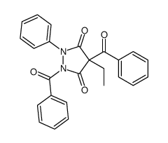 1,4-dibenzoyl-4-ethyl-2-phenylpyrazolidine-3,5-dione结构式