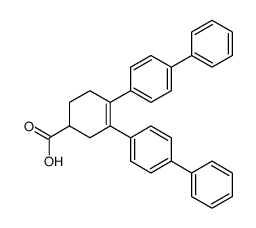 3,4-bis(4-phenylphenyl)cyclohex-3-ene-1-carboxylic acid Structure