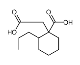 1-(carboxymethyl)-2-propylcyclohexane-1-carboxylic acid结构式