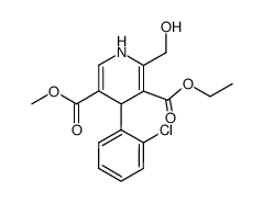 methyl 4-(2-chlorophenyl)-5-ethoxycarbonyl-6-hydroxymethyl-1,4-dihydropyridine-3-carboxylate结构式