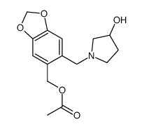 [6-[(3-hydroxypyrrolidin-1-yl)methyl]-1,3-benzodioxol-5-yl]methyl acetate Structure