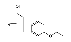 3-Ethoxy-7-(2-hydroxy-ethyl)-bicyclo[4.2.0]octa-1,3,5-triene-7-carbonitrile结构式