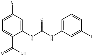 4-氯-2-[(3-碘苯基)氨基甲酰基氨基]苯甲酸结构式