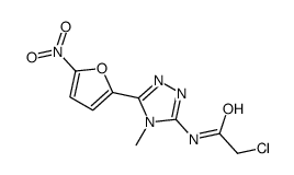 2-chloro-N-[4-methyl-5-(5-nitrofuran-2-yl)-1,2,4-triazol-3-yl]acetamide Structure