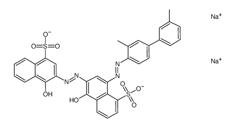 disodium,(6Z)-8-[2-[2-methyl-4-(3-methylphenyl)phenyl]hydrazinyl]-5-oxo-6-[(E)-(1-oxo-4-sulfonatonaphthalen-2-ylidene)hydrazinylidene]naphthalene-1-sulfonate Structure