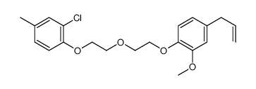 1-[2-[2-(2-chloro-4-methylphenoxy)ethoxy]ethoxy]-2-methoxy-4-prop-2-enylbenzene结构式