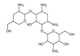 4-amino-2-[4,6-diamino-3-[3-amino-5-(hydroxymethyl)oxan-2-yl]oxy-2-hydroxycyclohexyl]oxy-6-(hydroxymethyl)oxane-3,5-diol Structure