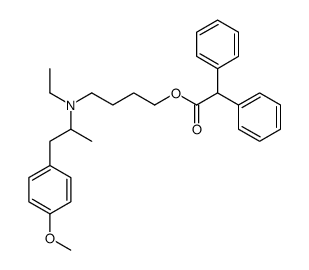 Diphenylacetic acid 4-[ethyl[2-(4-methoxyphenyl)-1-methylethyl]amino]butyl ester structure