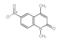 1,4-dimethyl-6-nitro-quinolin-2-one结构式