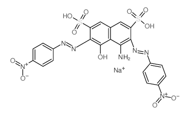 2,7-Naphthalenedisulfonic acid, 4-amino-5-hydroxy-3,6-bis((4-nitrophenyl)azo)-, disodium salt picture